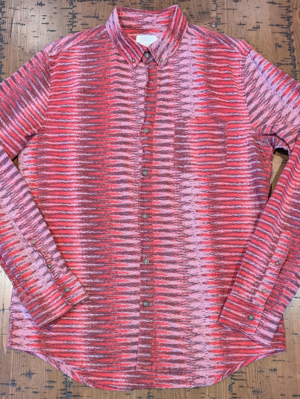 Vanishing Elephant L Patterned Stripe L/S Shirt